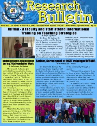 JBLFMU AREVALO Research Bulletin (Vol. XIV No 2)