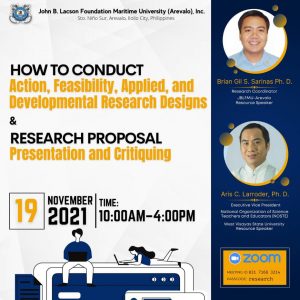 JBLFMU-Arevalo Research and Development Center spearheads the Research Capability Training and Proposal Presentation and Critiquing