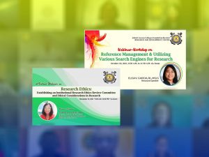 John B-Bacolod hosts two virtual webinars for faculty and student researchers of the University