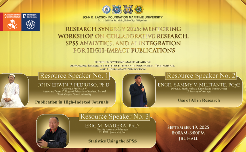 Research Synergy 2025: Driving Faculty Excellence in Maritime Research